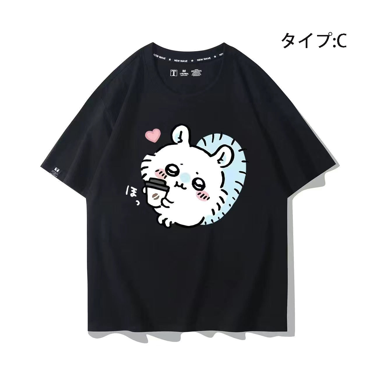 可愛いキャラ ゆるかわ トップス 食いしん坊の日常 ユニセックス 半袖Ｔシャツ