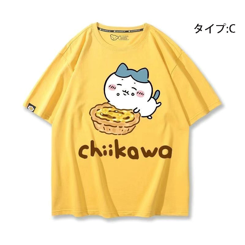 可愛いキャラ ゆるかわ トップス 美味しいエッグタルト ユニセックス 半袖Ｔシャツ