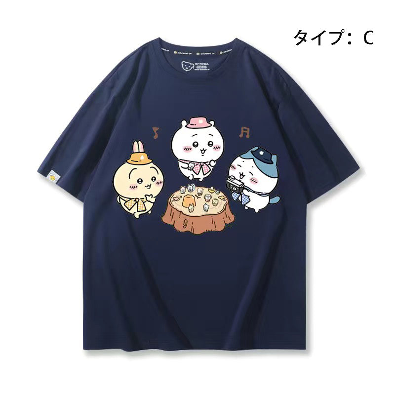 可愛いキャラ ゆるかわ トップス 日常 ユニセックス 半袖Ｔシャツ