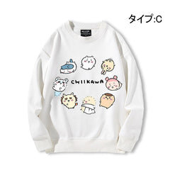 可愛いキャラ ゆるかわ トップス  楽しい世界 ユニセックス 長袖 スウェット