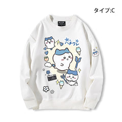 可愛いキャラ ゆるかわ トップス 楽しい週末 ユニセックス 長袖 スウェット