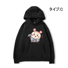 可愛いキャラ ゆるかわ トップス 美しい着物 ユニセックス 長袖 パーカー