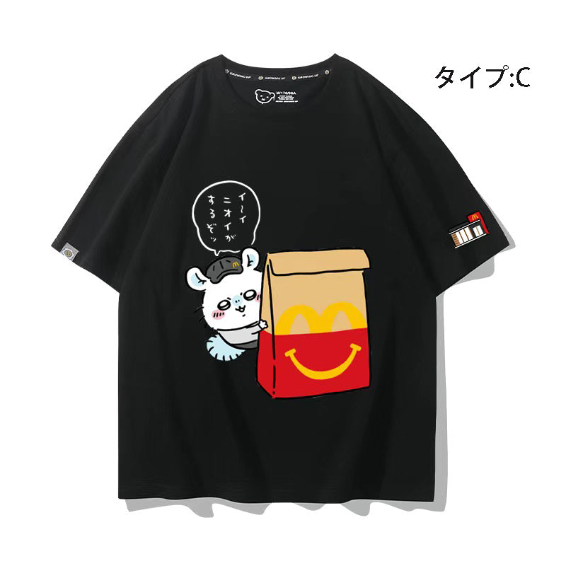 可愛いキャラ ゆるかわ トップス 勤め人 ユニセックス 半袖Ｔシャツ