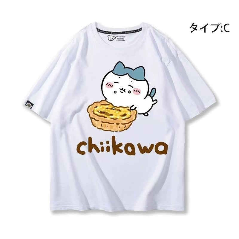 可愛いキャラ ゆるかわ トップス 美味しいエッグタルト ユニセックス 半袖Ｔシャツ