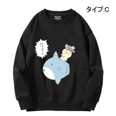 可愛いキャラ ゆるかわ トップス マンボウ ユニセックス 長袖 スウェット
