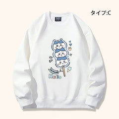 可愛いキャラ ゆるかわ トップス 遊び相手 ユニセックス 長袖 スウェット