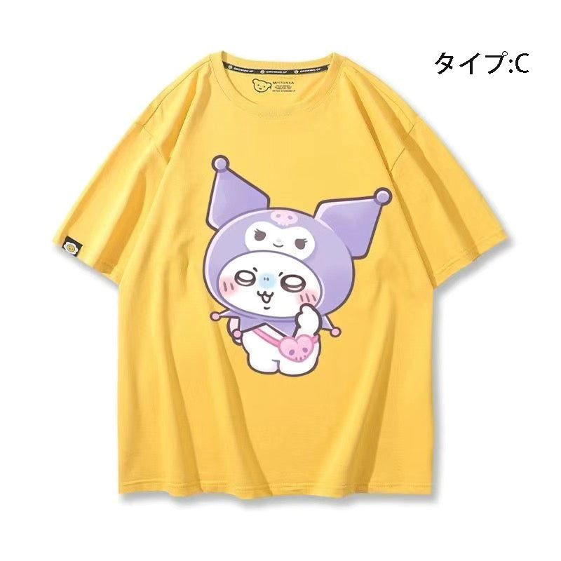 キャラクター 可愛い トップス 遠足 ユニセックス 半袖Ｔシャツ