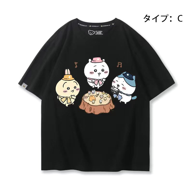 可愛いキャラ ゆるかわ トップス 日常 ユニセックス 半袖Ｔシャツ