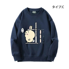 可愛いキャラ ゆるかわ トップス 身長を測る ユニセックス 長袖 スウェット