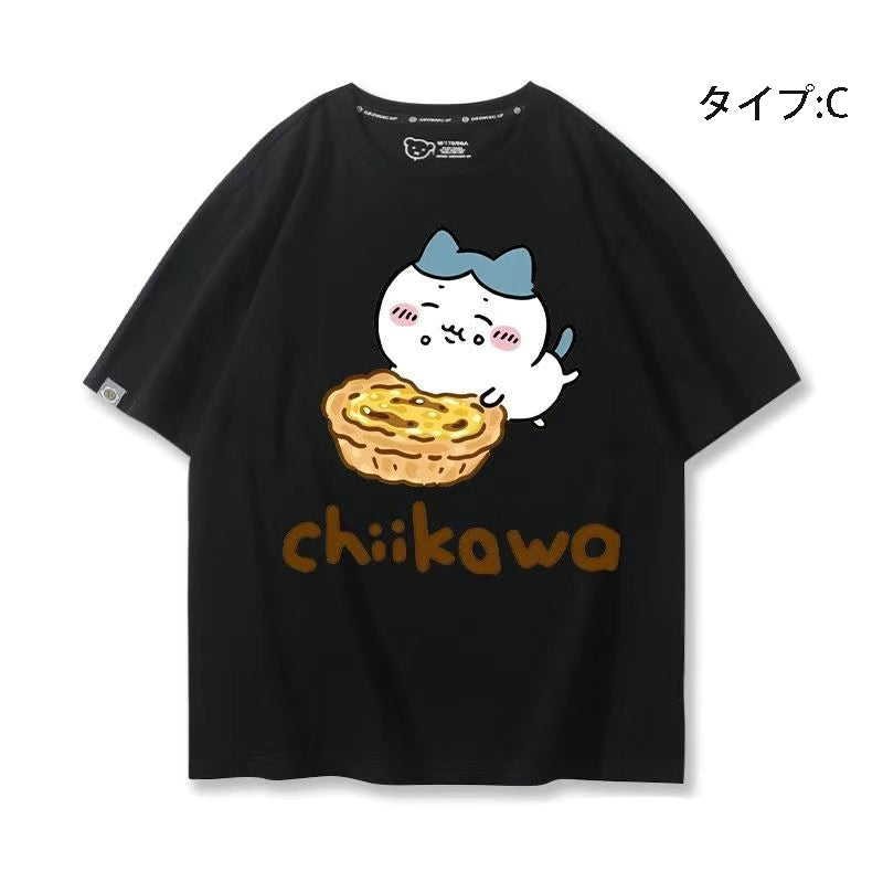 可愛いキャラ ゆるかわ トップス 美味しいエッグタルト ユニセックス 半袖Ｔシャツ