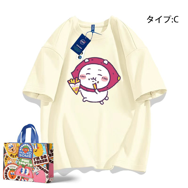 可愛いキャラ ゆるかわ トップス おやつ ユニセックス 半袖Ｔシャツ