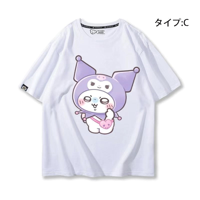 キャラクター 可愛い トップス 遠足 ユニセックス 半袖Ｔシャツ