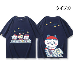 可愛いキャラ ゆるかわ トップス 鯛焼き ユニセックス 半袖Ｔシャツ
