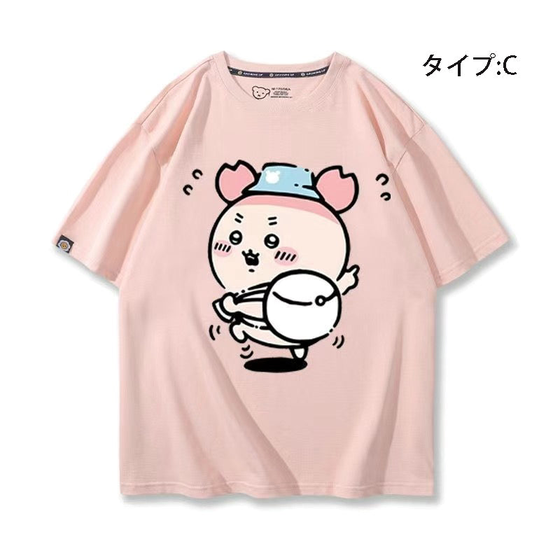 可愛いキャラ ゆるかわ トップス 旅行 ユニセックス 半袖Ｔシャツ