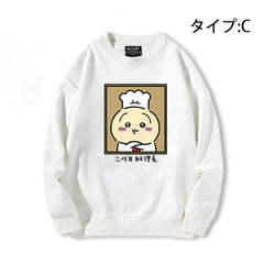 可愛いキャラ ゆるかわ トップス 初代と二代目料理長 ユニセックス 長袖 スウェット