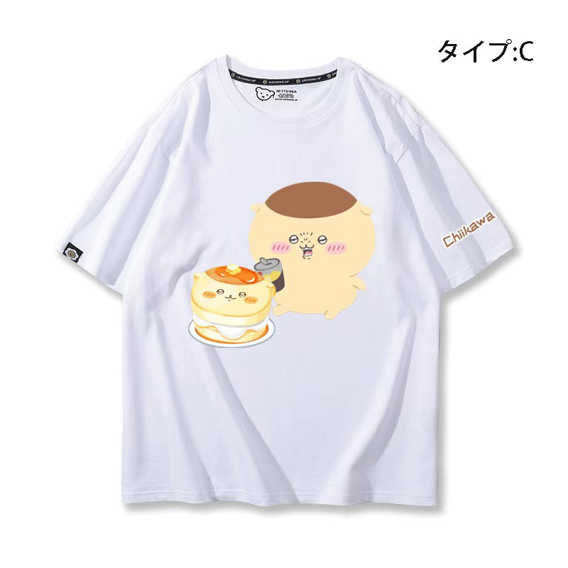 可愛いキャラ ゆるかわ トップス ケーキ ユニセックス 半袖Ｔシャツ