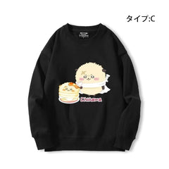 可愛いキャラ ゆるかわ トップス 食いしん坊 ユニセックス 長袖 スウェット