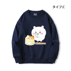 可愛いキャラ ゆるかわ トップス ケーキ ユニセックス 長袖 スウェット