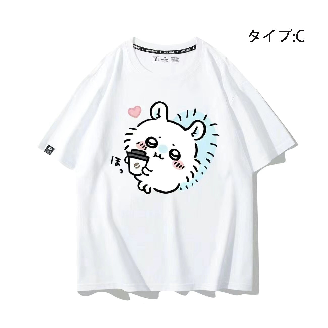 可愛いキャラ ゆるかわ トップス 食いしん坊の日常 ユニセックス 半袖Ｔシャツ