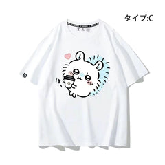 可愛いキャラ ゆるかわ トップス 食いしん坊の日常 ユニセックス 半袖Ｔシャツ