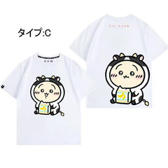 可愛いキャラ ゆるかわ トップス 牛乳 ユニセックス 半袖Ｔシャツ