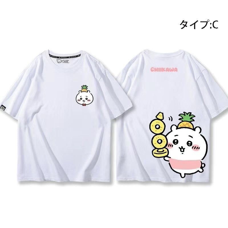 可愛いキャラ ゆるかわトップス 果物 ユニセックス 半袖Ｔシャツ