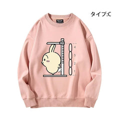 可愛いキャラ ゆるかわ トップス 背比べ ユニセックス 長袖 スウェット