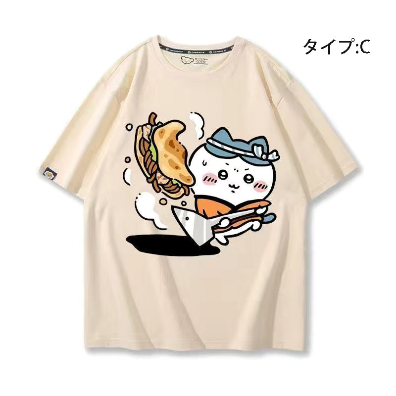 可愛いキャラ ゆるかわ トップス シェフ ユニセックス 半袖Ｔシャツ