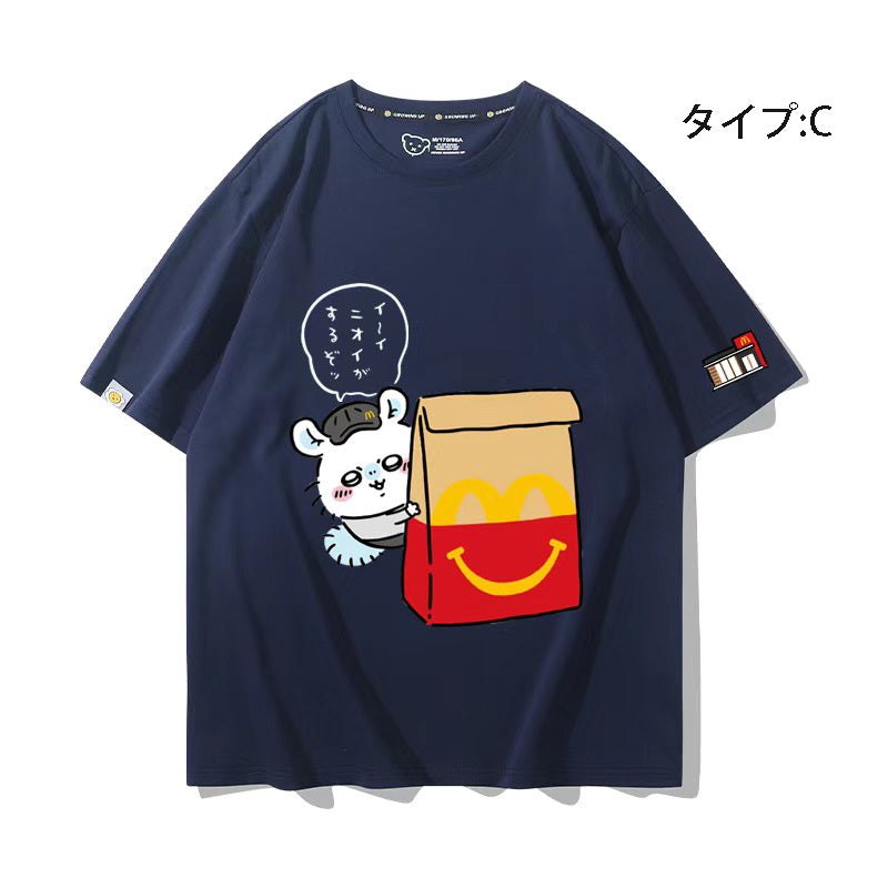 可愛いキャラ ゆるかわ トップス 勤め人 ユニセックス 半袖Ｔシャツ