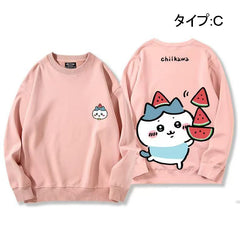 可愛いキャラ ゆるかわ トップス 果物 ユニセックス 長袖 スウェット