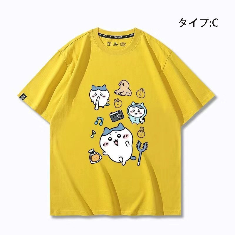 可愛いキャラ ゆるかわトップス 笑える日常 ユニセックス 半袖Ｔシャツ