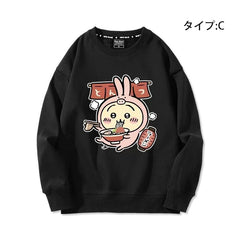 可愛いキャラ ゆるかわ トップス とんこつラーメン ユニセックス 長袖 スウェット
