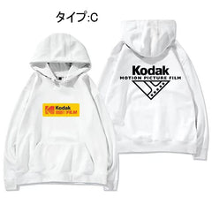 カメラマンシリーズ トップス Kodakプリント ユニセックス 長袖 パーカー