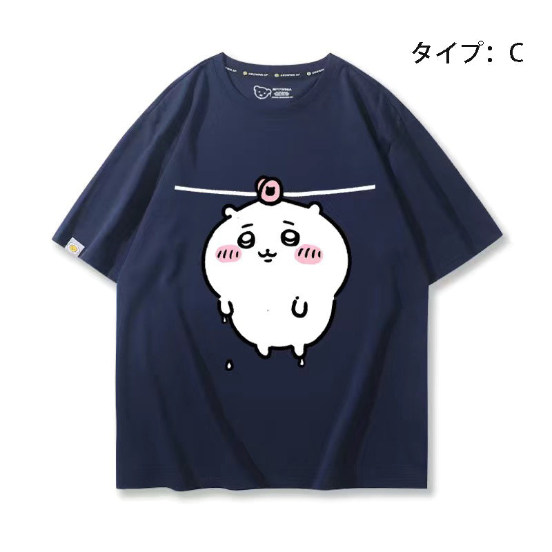 可愛いキャラ ゆるかわ トップス 洗濯 ユニセックス 半袖Ｔシャツ