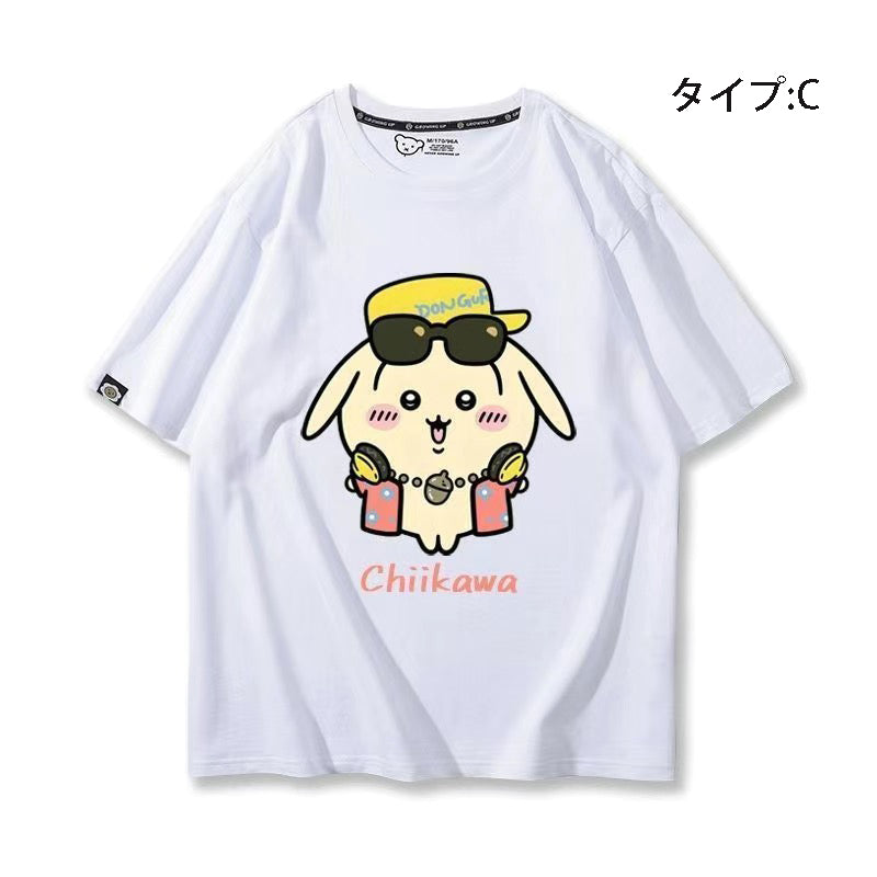 可愛いキャラ ゆるかわ トップス グループ ユニセックス 半袖Ｔシャツ