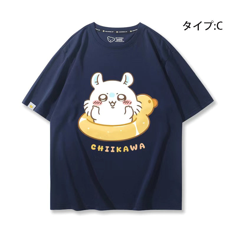 可愛いキャラ ゆるかわ トップス 浮き輪 ユニセックス 半袖Ｔシャツ