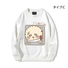 可愛いキャラ ゆるかわ トップス 写真 ユニセックス 長袖 スウェット
