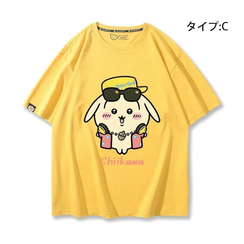 可愛いキャラ ゆるかわ トップス グループ ユニセックス 半袖Ｔシャツ