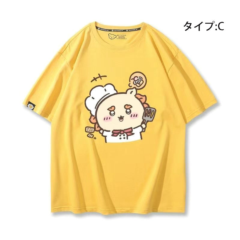 可愛いキャラ ゆるかわ トップス シェフ ユニセックス 半袖Ｔシャツ