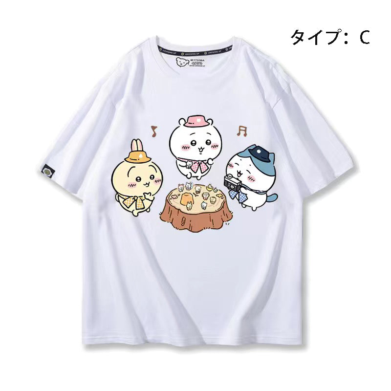 可愛いキャラ ゆるかわ トップス 日常 ユニセックス 半袖Ｔシャツ