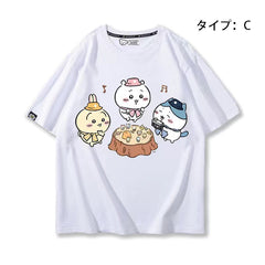 可愛いキャラ ゆるかわ トップス 日常 ユニセックス 半袖Ｔシャツ