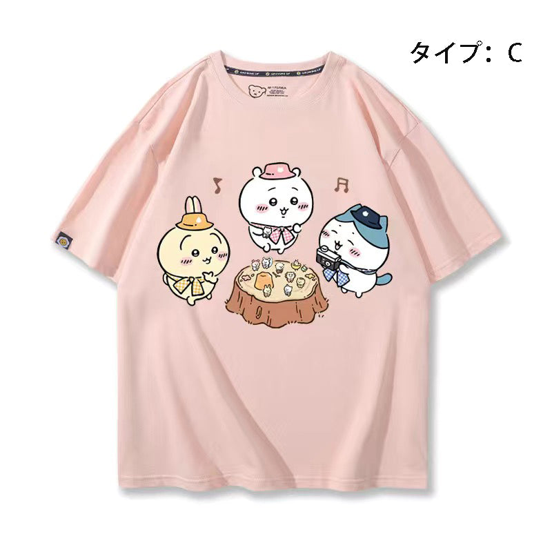 可愛いキャラ ゆるかわ トップス 日常 ユニセックス 半袖Ｔシャツ