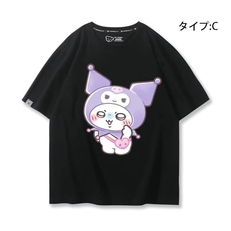 キャラクター 可愛い トップス 遠足 ユニセックス 半袖Ｔシャツ