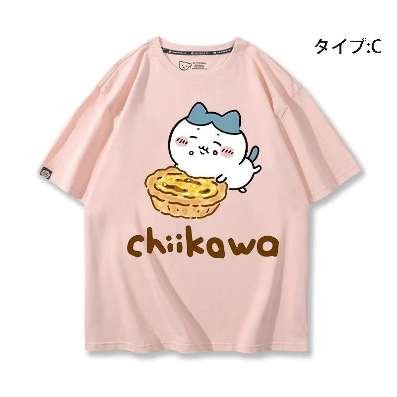 可愛いキャラ ゆるかわ トップス 美味しいエッグタルト ユニセックス 半袖Ｔシャツ