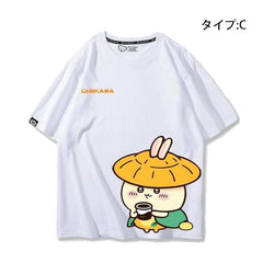 可愛いキャラ ゆるかわ トップス お出かけ ユニセックス 半袖Ｔシャツ