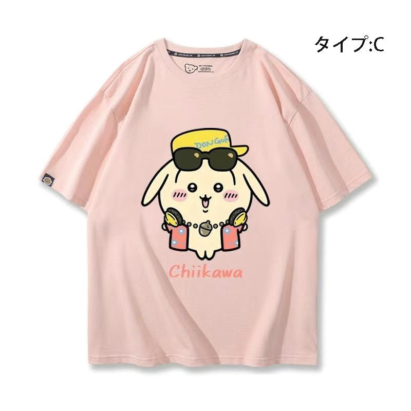 可愛いキャラ ゆるかわ トップス グループ ユニセックス 半袖Ｔシャツ