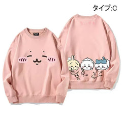 可愛いキャラ ゆるかわ トップス 幸せな生活 ユニセックス 長袖 スウェット