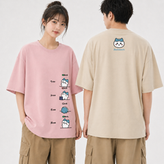可愛いキャラ ゆるかわ トップス 頑張った一日 ユニセックス 半袖Ｔシャツ