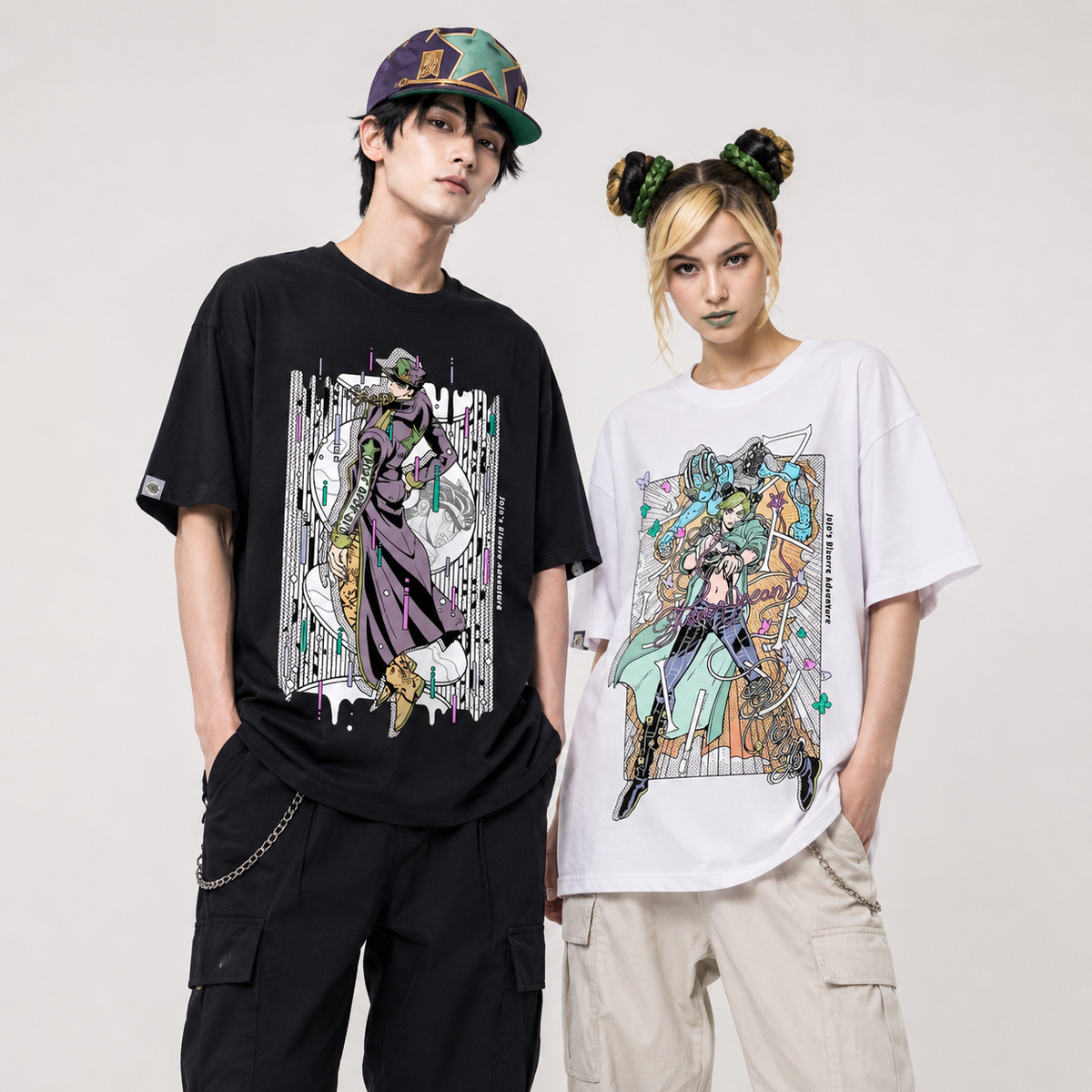 スタンド使い イラスト トップス スタンド展開デザイン  ユニセックス 半袖 Ｔシャツ その2