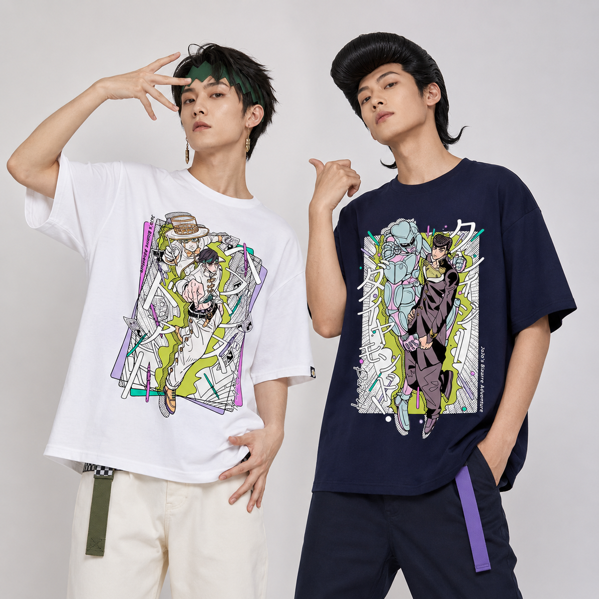 スタンド使い イラスト トップス スタンド展開デザイン  ユニセックス 半袖 Ｔシャツ その３